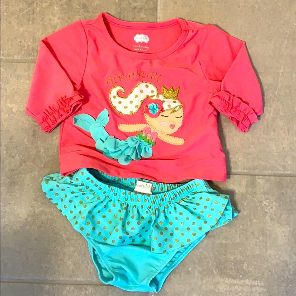 SOLD! Mud Pie Mermaid 2 Pc Swimsuit.